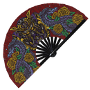 Samurai Mask Oni Mask Bamboo Hand Fan