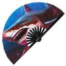 Shark Psychedelic Bamboo Hand Fan