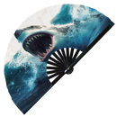 Shark Psychedelic Bamboo Hand Fan