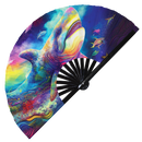 Shark Psychedelic Bamboo Hand Fan