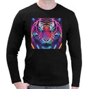 Tiger Neon Psychedelic Men Long Sleeves T-shirt