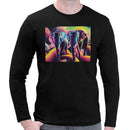 Elephant Neon Men Long Sleeves T-shirt