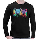 Neon Rainbow Koala | Super Soft T-shirt | Cotton Crew Neck Long sleeve T Shirt Men's