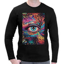 Trippy Third Eye | Super Soft T-shirt | Cotton Crew Neck Long sleeve T Shirt Men's