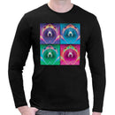 Bear Neon Rave | Super Soft T-shirt | Cotton Crew Neck Long sleeve T Shirt Men's