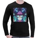 Neon Lion Men Long Sleeves T-shirt