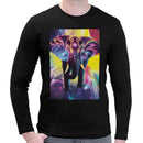 Elephant Rainbow Neon Men Long Sleeves T-shirt