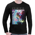 Fearless Neon Tiger | Super Soft T-shirt | Cotton Crew Neck Long sleeve T Shirt Men's