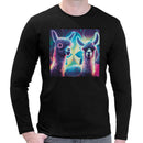 Neon Llama Men Long Sleeves T-shirt