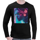 Raver Girl Neon | Super Soft T-shirt | Cotton Crew Neck Long sleeve T Shirt Men's