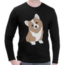 Cute Corgi | Super Soft T-shirt | Cotton Crew Neck Long sleeve T Shirt Men's