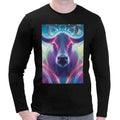Neon Cow | Super Soft T-shirt | Cotton Crew Neck Long sleeve T Shirt Men's