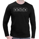 Bacon Periodic Table | Super Soft T-shirt | Cotton Crew Neck Long sleeve T Shirt Men's
