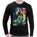 Baybayin Neon Tiger | Super Soft T-shirt | Cotton Crew Neck Long sleeve T Shirt Men's