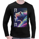 Bear Neon Rave | Super Soft T-shirt | Cotton Crew Neck Long sleeve T Shirt Men's