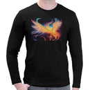 Cosmic Phoenix | Super Soft T-shirt | Cotton Crew Neck Long sleeve T Shirt Men's