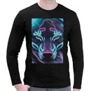 Neon Wolf Men Long Sleeves T-shirt