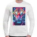 Neon Rave Tiger Men Long Sleeves T-shirt