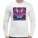 Tiger Neon Psychedelic Men Long Sleeves T-shirt