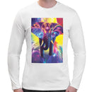 Elephant Rainbow Neon Men Long Sleeves T-shirt