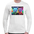 Neon Rainbow Koala | Super Soft T-shirt | Cotton Crew Neck Long sleeve T Shirt Men's
