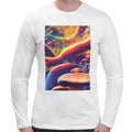 Psychedelic Trippy Mushrooms | Super Soft T-shirt | Cotton Crew Neck Long sleeve T Shirt Men's
