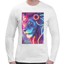 Neon Rave Lion Men Long Sleeves T-shirt