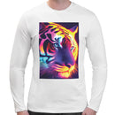 Tiger Neon Psychedelic Men Long Sleeves T-shirt