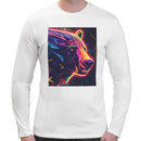 Bear Neon Rave | Super Soft T-shirt | Cotton Crew Neck Long sleeve T Shirt Men's