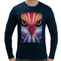 Neon Parrot | Super Soft T-shirt | Cotton Crew Neck Long sleeve T Shirt Men's