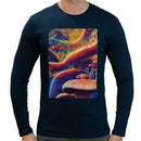 Psychedelic Trippy Mushrooms | Super Soft T-shirt | Cotton Crew Neck Long sleeve T Shirt Men's