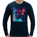 Raver Girl Neon Men Long Sleeves T-shirt