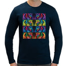 Tiger Neon Psychedelic Men Long Sleeves T-shirt