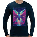 Neon Mandala Hummingbird Men Long Sleeves T-shirt