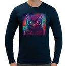Neon Owl Men Long Sleeves T-shirt