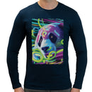Neon Rave Panda Men Long Sleeves T-shirt