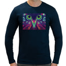 Neon Tribal Parrot | Super Soft T-shirt | Cotton Crew Neck Long sleeve T Shirt Men's