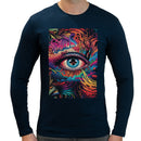 Trippy Third Eye | Super Soft T-shirt | Cotton Crew Neck Long sleeve T Shirt Men's