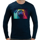 Neon Pug Men Long Sleeves T-shirt