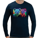 Neon Rainbow Koala Men Long Sleeves T-shirt