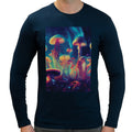 Psychedelic Mushrooms | Super Soft T-shirt | Cotton Crew Neck Long sleeve T Shirt Men's