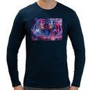 Tiger Neon Psychedelic Men Long Sleeves T-shirt