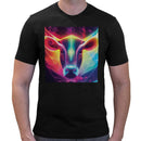Neon Rainbow Cow Men Short Sleeves T-shirt
