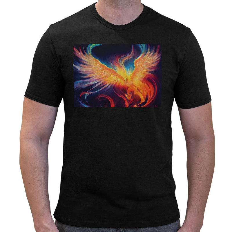 Cosmic Phoenix | Super Soft T-shirt | Cotton Crew Neck Short sleeve T Shirt Men's