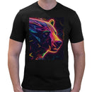 Bear Neon Rave | Super Soft T-shirt | Cotton Crew Neck Short sleeve T Shirt Men's