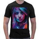 Raver Girl Neon | Super Soft T-shirt | Cotton Crew Neck Short sleeve T Shirt Men's