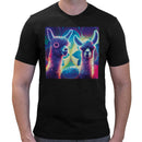Neon Llama | Super Soft T-shirt | Cotton Crew Neck Short sleeve T Shirt Men's
