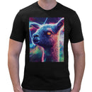 Neon Space Llama Men Short Sleeves T-shirt