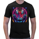 Tiger Neon Psychedelic Men Short Sleeves T-shirt