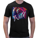 Tiger Neon Psychedelic | Super Soft T-shirt | Cotton Crew Neck Short sleeve T Shirt Men's